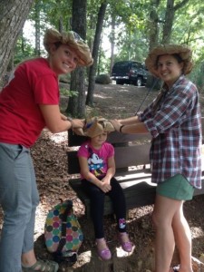 NCSU Student Fisheries Society members assisted with numerous outreach events during 2014, including Fish-For-Fun and Shad-in-the-Classroom events. Pictured left-to-right are Kelsey Lincoln and Ani Popp.