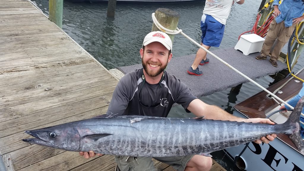 Brendan Runde with a wahoo caught off Morehead City in summer 2015.